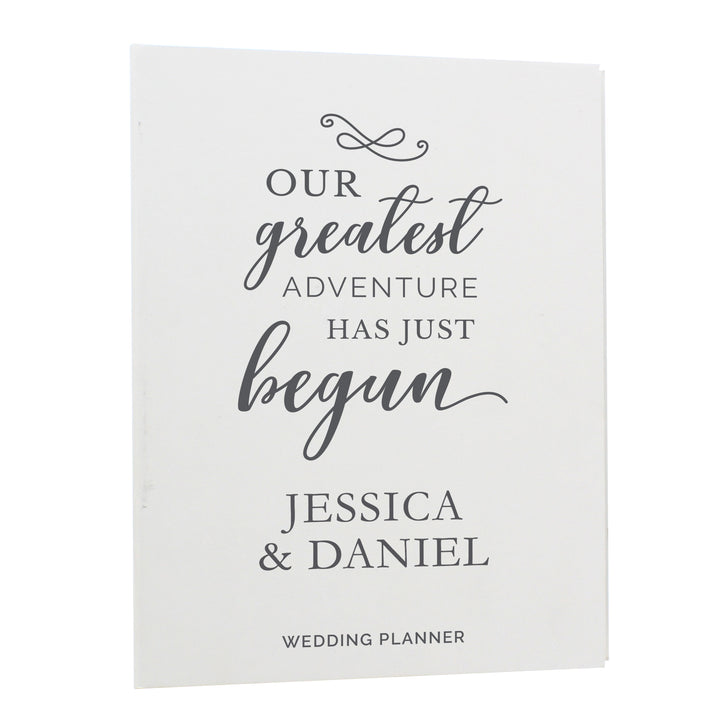 Personalised Our Greatest Adventure Wedding Planner - part of the Gifts Finder Personalised Wedding Planners collection