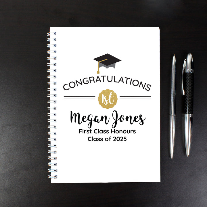 Personalised Graduation A5 Notebook - part of the Gifts Finder Personalised Notebooks collection