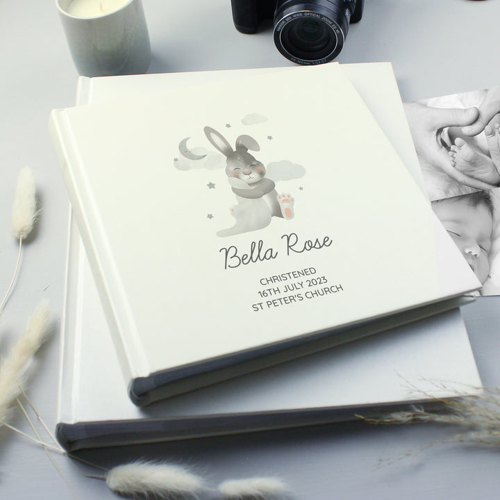 Buy Personalised Baby Bunny Square Photo Album available now at www.giftsfinder.co.uk