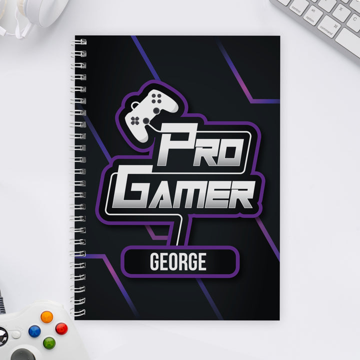 Buy Personalised Pro Gamer A5 Notebook at www.giftsfinder.co.uk