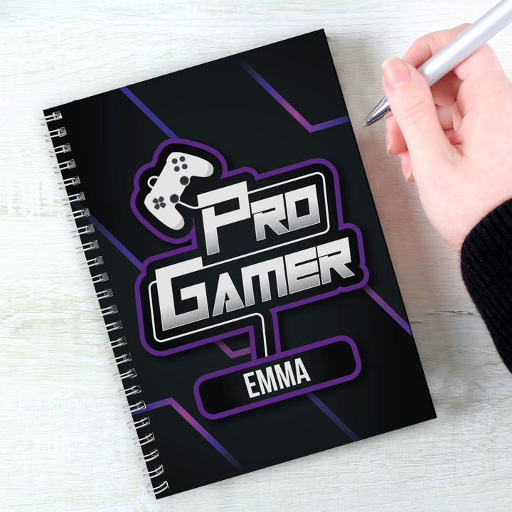 Buy Personalised Pro Gamer A5 Notebook at www.giftsfinder.co.uk