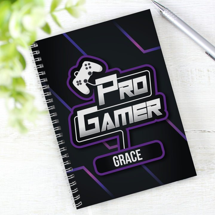 Buy Personalised Pro Gamer A5 Notebook at www.giftsfinder.co.uk