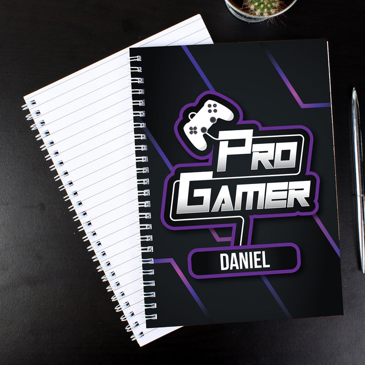 Buy Personalised Pro Gamer A5 Notebook at www.giftsfinder.co.uk