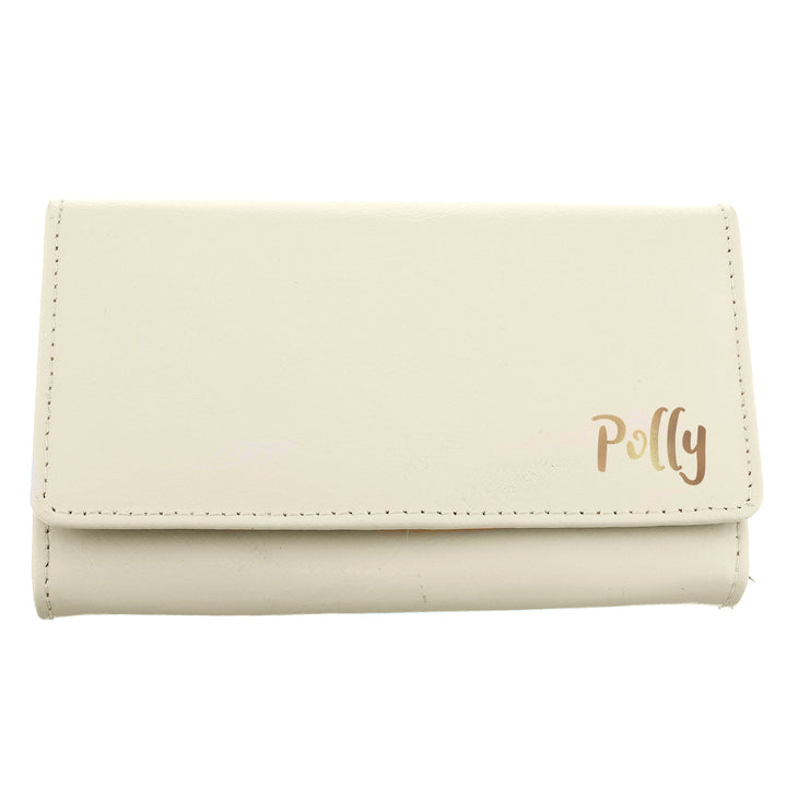 Buy Personalised Gold Name Cream Purse at www.giftsfinder.co.uk