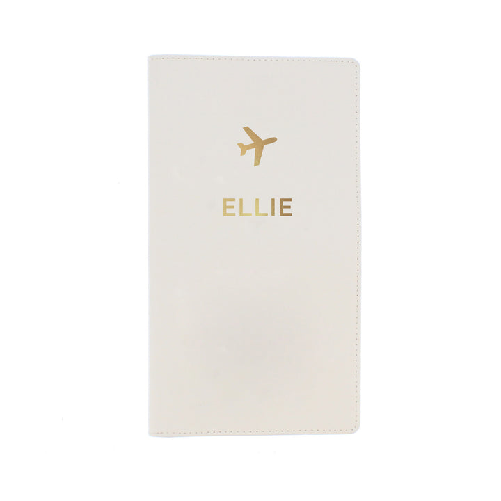 Buy Personalised Gold Name Travel Document Holder at www.giftsfinder.co.uk