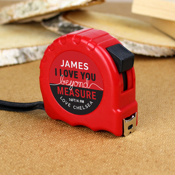 Buy Personalised Beyond Measures Tape Measure available now at www.giftsfinder.co.uk