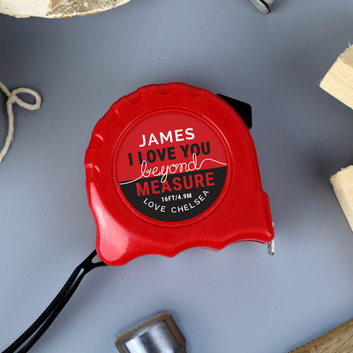 Buy Personalised Beyond Measures Tape Measure available now at www.giftsfinder.co.uk