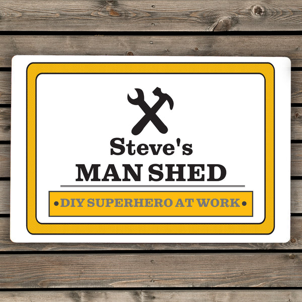 Personalised Man At Work Sign - part of the Personalised House Signs & Plaques collection