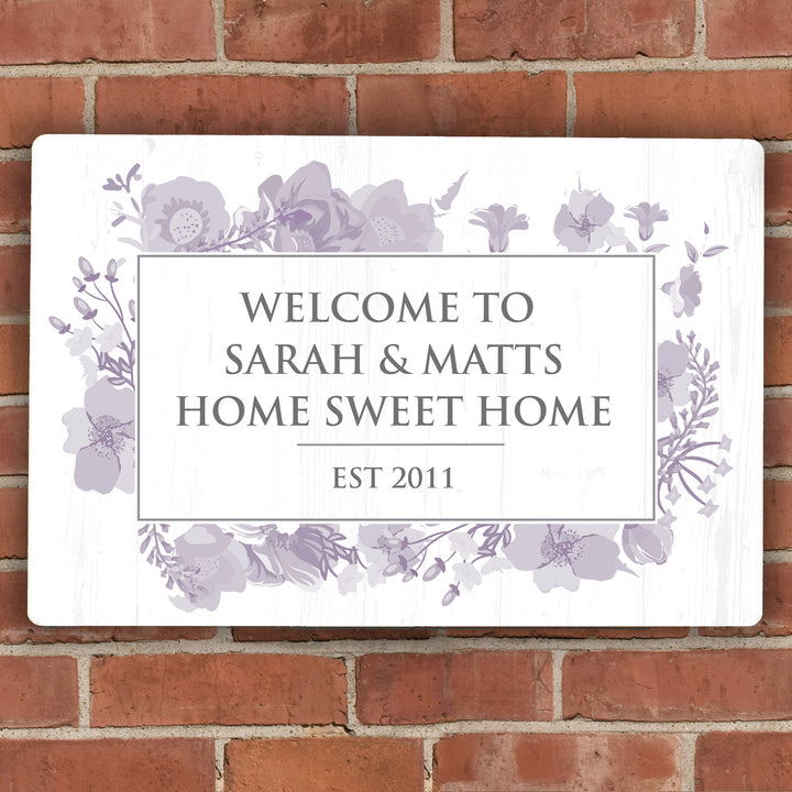 Buy Personalised Soft Watercolour Metal Sign at www.giftsfinder.co.uk