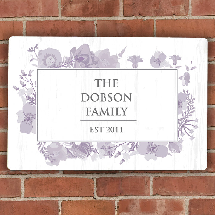 Buy Personalised Soft Watercolour Metal Sign at www.giftsfinder.co.uk