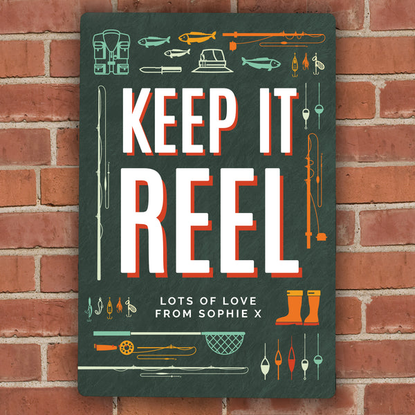 Personalised Keep It Reel Metal Sign - part of the Personalised House Signs & Plaques collection