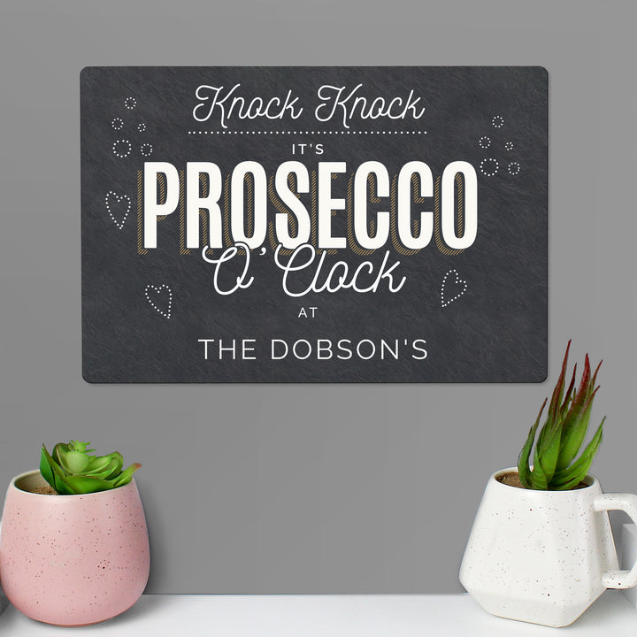 Buy Personalised Prosecco Metal Sign at www.giftsfinder.co.uk