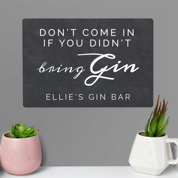 Personalised Gin Metal Sign - part of the Personalised House Signs & Plaques collection