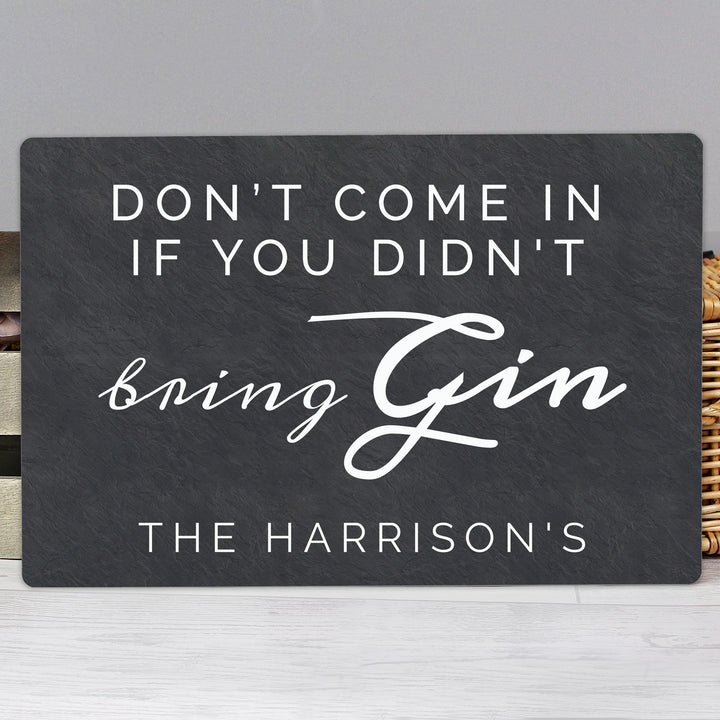 Buy Personalised Gin Metal Sign at www.giftsfinder.co.uk