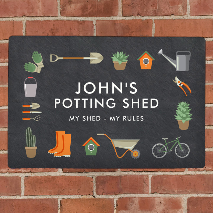 Buy Personalised Gardening Metal Sign at www.giftsfinder.co.uk