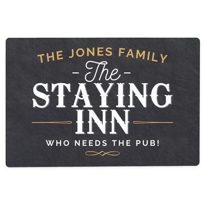 Buy Personalised Staying Inn Metal Sign at www.giftsfinder.co.uk