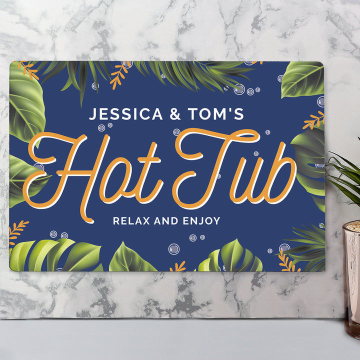 Personalised Hot Tub Metal Sign - part of the Gifts Finder Personalised House Signs & Plaques collection