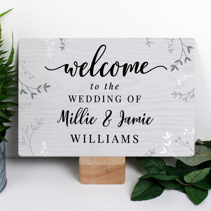 Buy Personalised Welcome Metal Sign at www.giftsfinder.co.uk