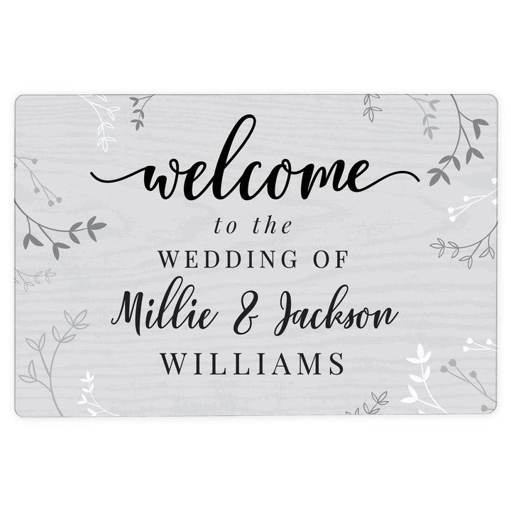 Buy Personalised Welcome Metal Sign at www.giftsfinder.co.uk