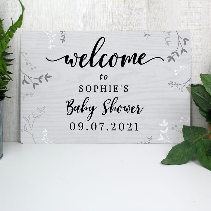 Buy Personalised Welcome Metal Sign at www.giftsfinder.co.uk