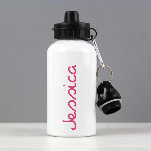 Buy Personalised Pink Name Island Drinks Bottle at www.giftsfinder.co.uk