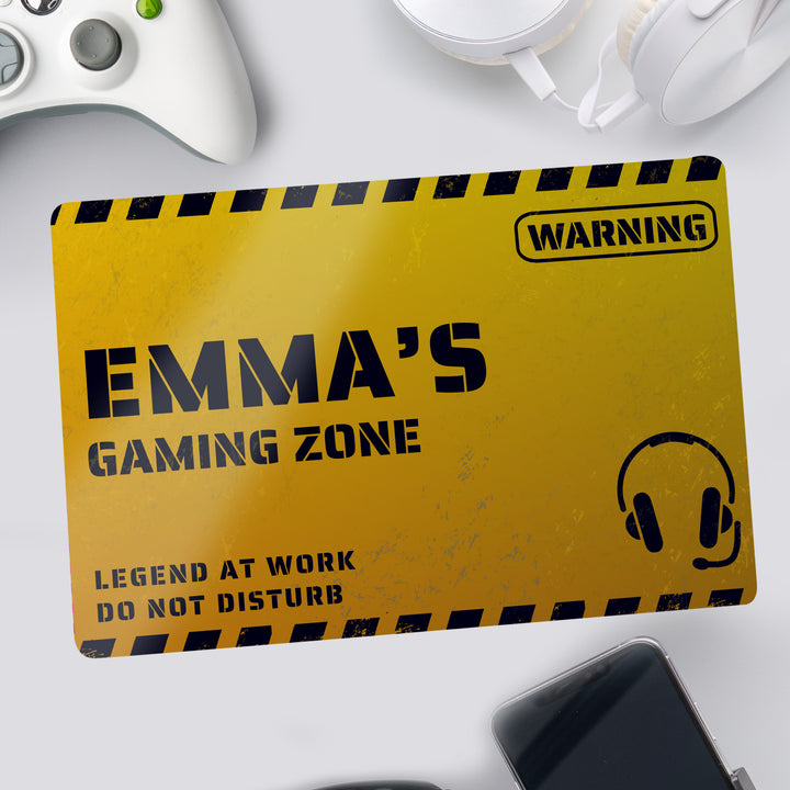 Buy Personalised Gaming Zone Metal Sign available now at www.giftsfinder.co.uk