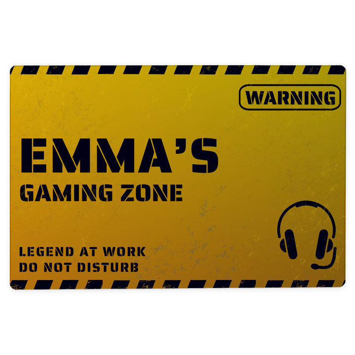 Buy Personalised Gaming Zone Metal Sign available now at www.giftsfinder.co.uk