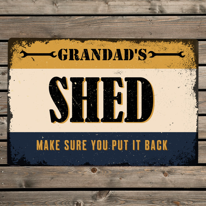 Buy Personalised Garage Metal Sign - Father's Day gift available now at www.giftsfinder.co.uk