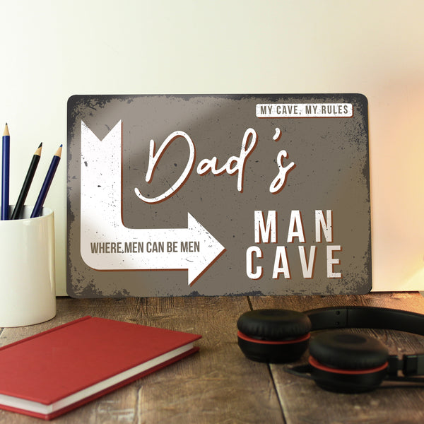 Personalised Man Cave Metal Sign - part of the Personalised House Signs & Plaques collection