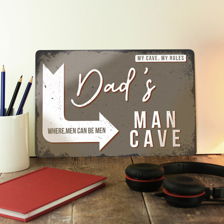 Buy Personalised Man Cave Metal Sign - Father's Day gift available now at www.giftsfinder.co.uk