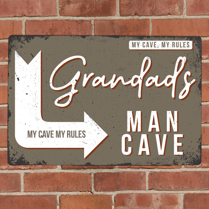 Buy Personalised Man Cave Metal Sign - Father's Day gift available now at www.giftsfinder.co.uk