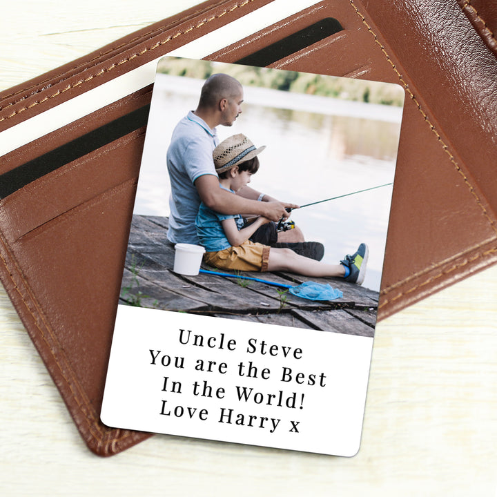 Personalised Photo Upload Wallet Card - part of the Gifts Finder Personalised Wallet Cards collection