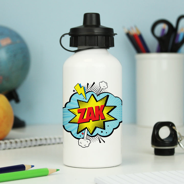 Personalised Superhero Drinks Bottle in gift category Personalised Drinks Bottles