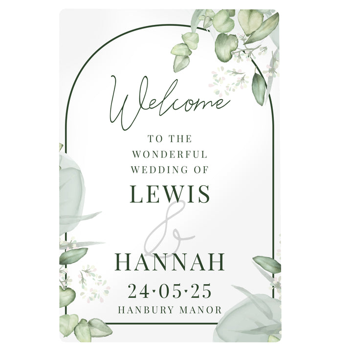 Buy Personalised Botanical Wedding Metal Sign available now at www.giftsfinder.co.uk