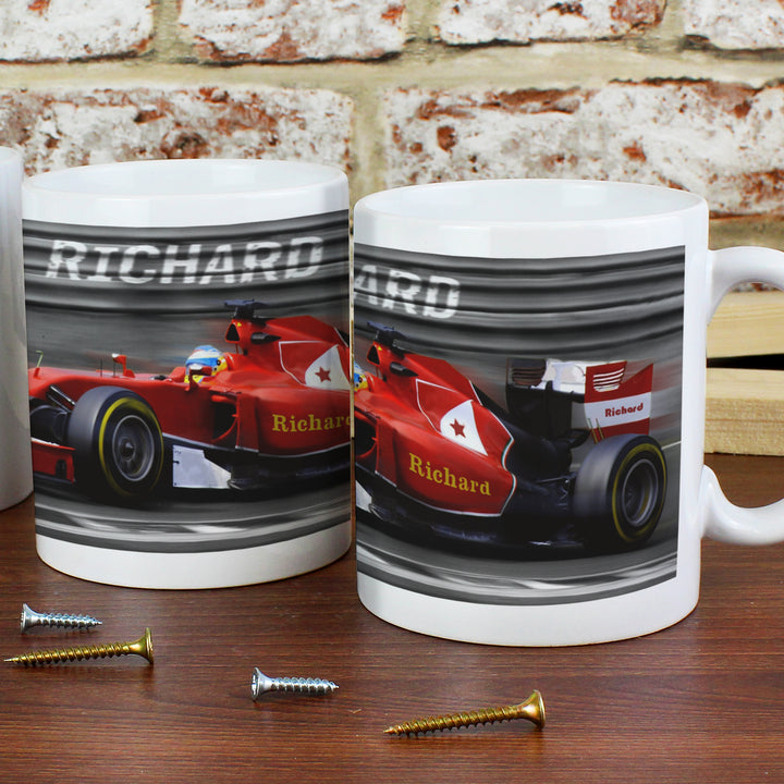 Personalised Formula 1 Mug - part of the Gifts Finder Personalised Mugs collection