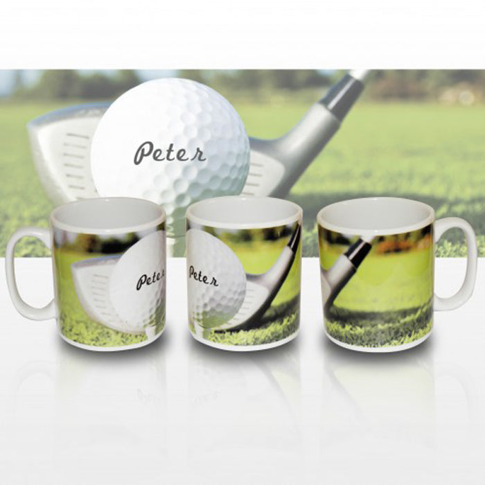 Personalised Golf Ball Mug - part of the Gifts Finder Personalised Mugs collection