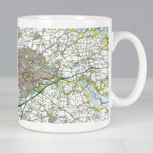 Buy Personalised Present Day Edition Map Mug at www.giftsfinder.co.uk