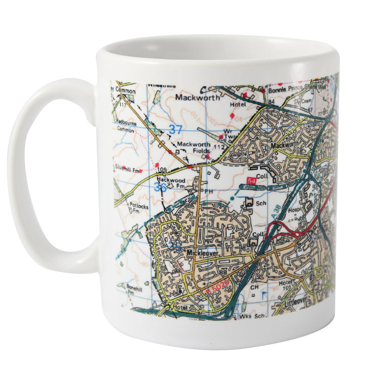 Personalised Present Day Edition Map Mug - part of the Gifts Finder Personalised Mugs collection