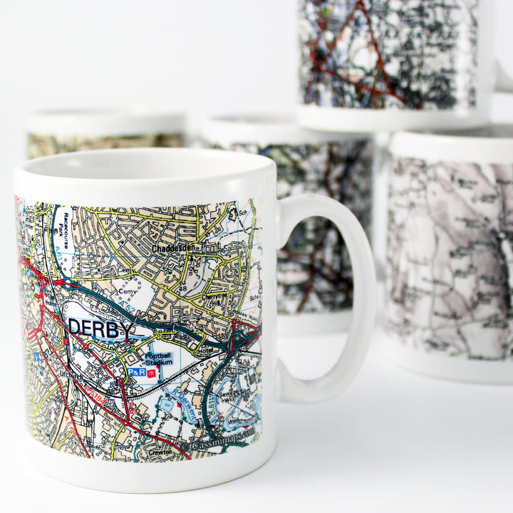 Personalised Present Day Edition Map Mug - part of the Gifts Finder Personalised Mugs collection