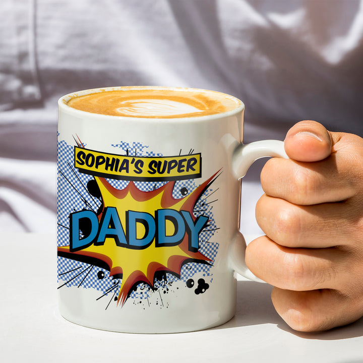 Personalised Super Hero Comic Book Themed Mug in gift category Personalised Mugs