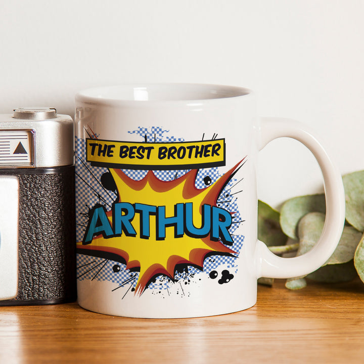 Personalised Super Hero Comic Book Themed Mug in gift category Personalised Mugs