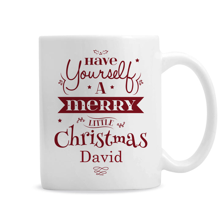 Buy Personalised Merry Little Christmas Mug available now at www.giftsfinder.co.uk