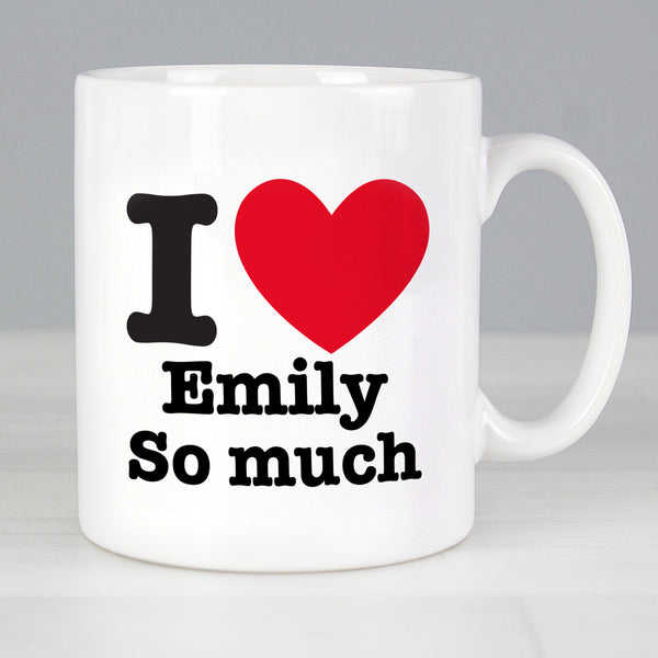 Buy Personalised I HEART Mug available now at www.giftsfinder.co.uk