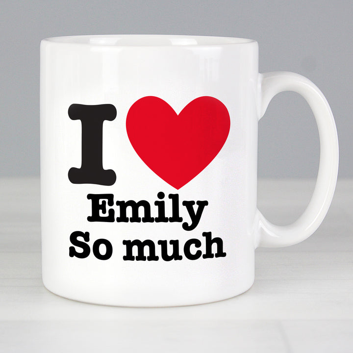 Personalised I Heart Mug - part of the Gifts Finder Personalised Mugs collection