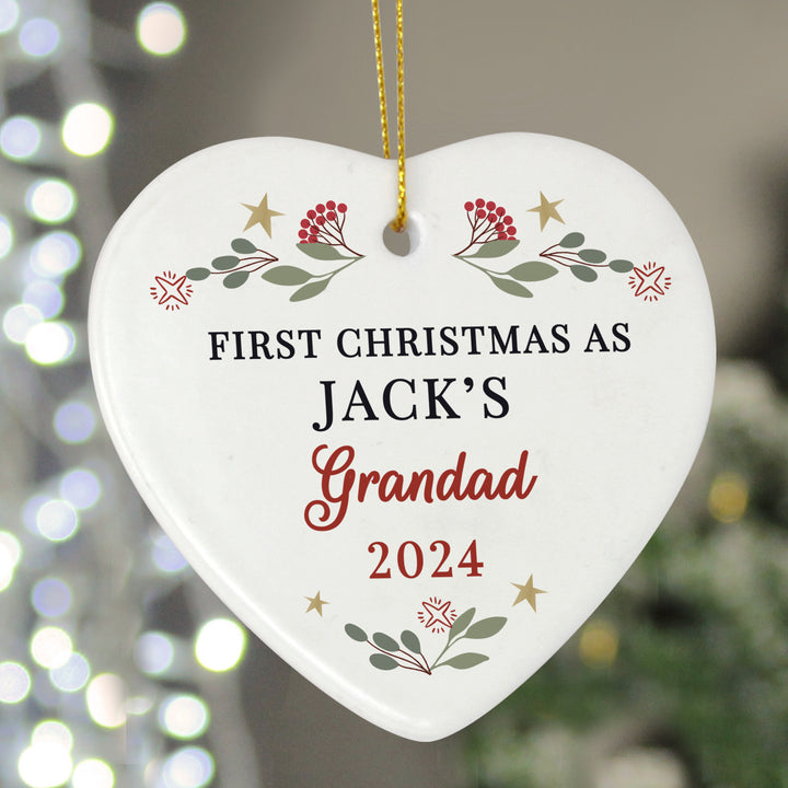 Buy Personalised First Christmas As Christmas Tree Decoration available now at www.giftsfinder.co.uk