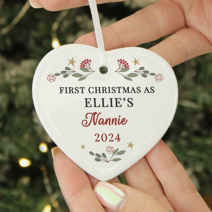 Buy Personalised First Christmas As Christmas Tree Decoration available now at www.giftsfinder.co.uk