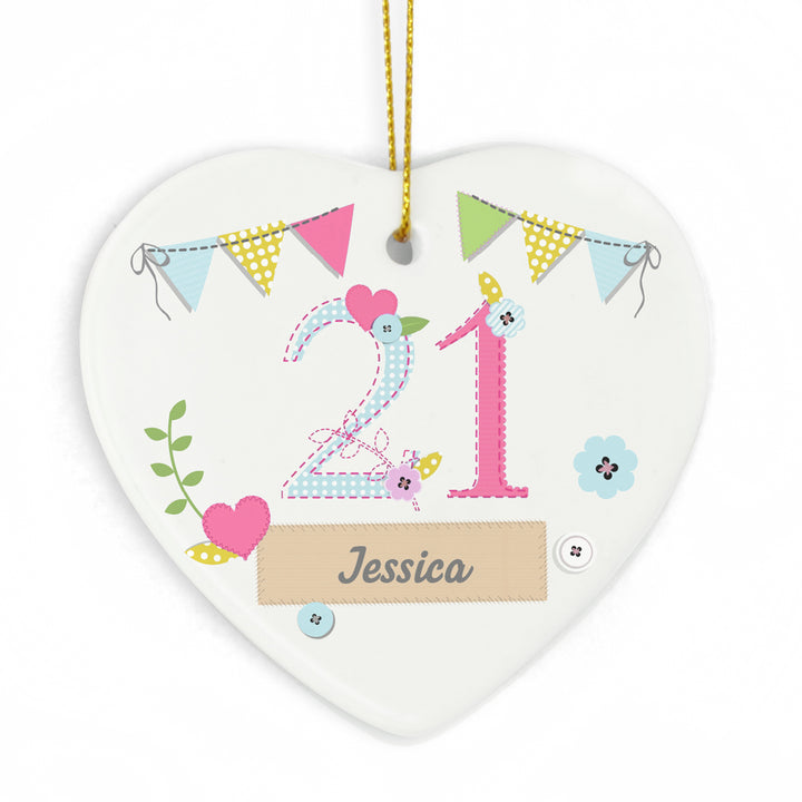 Buy Personalised Birthday Craft Ceramic Heart available now at www.giftsfinder.co.uk