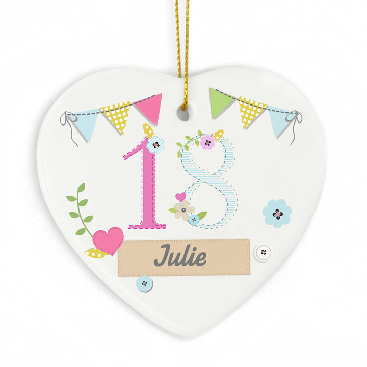 Buy Personalised Birthday Craft Ceramic Heart available now at www.giftsfinder.co.uk