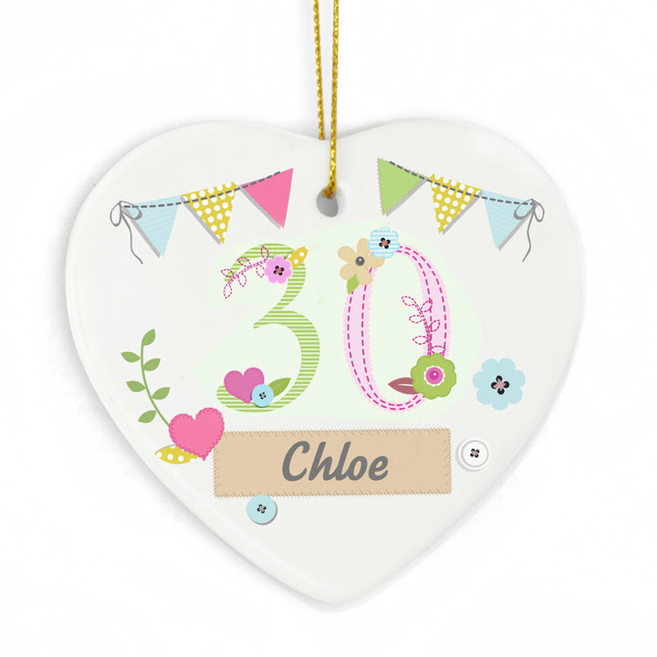 Buy Personalised Birthday Craft Ceramic Heart available now at www.giftsfinder.co.uk