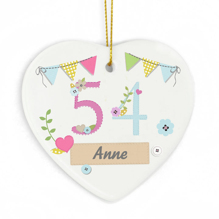 Buy Personalised Birthday Craft Ceramic Heart available now at www.giftsfinder.co.uk